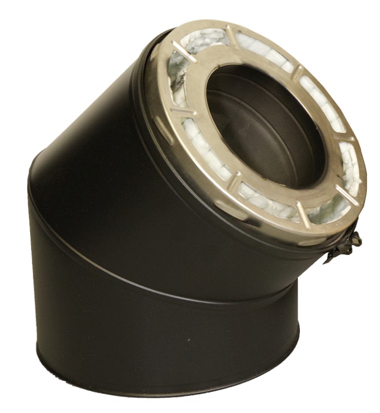 AIR FLUE 6" SAFETY VENT 45 ELBOW