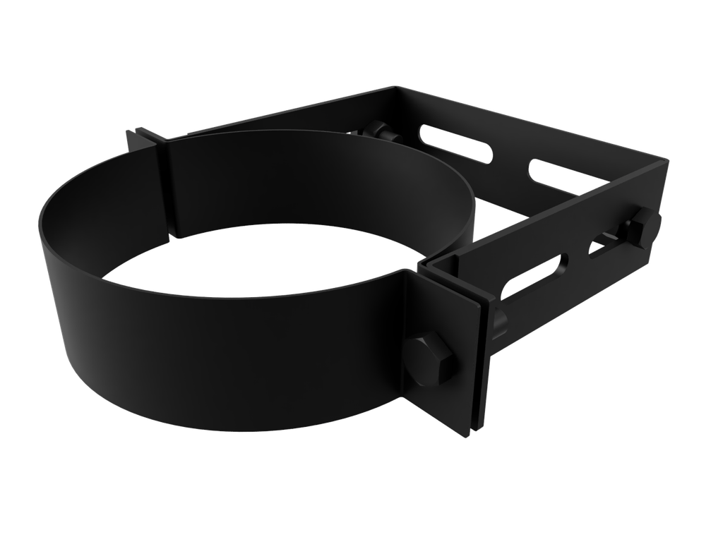 PELLET FLUE- ADJUSTABLE BRACKET- BLACK