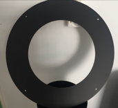 PELLET FLUE- TRIM PLATE- BLACK