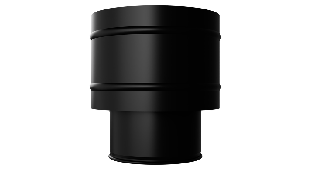 PELLET FLUE- RAIN VERTICAL COWL- BLACK