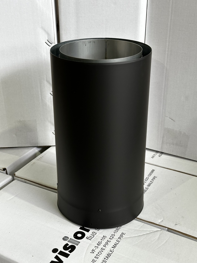 AIR FLUE 6" STOVE PIPE SML ADJUSTABLE 300mm MALE