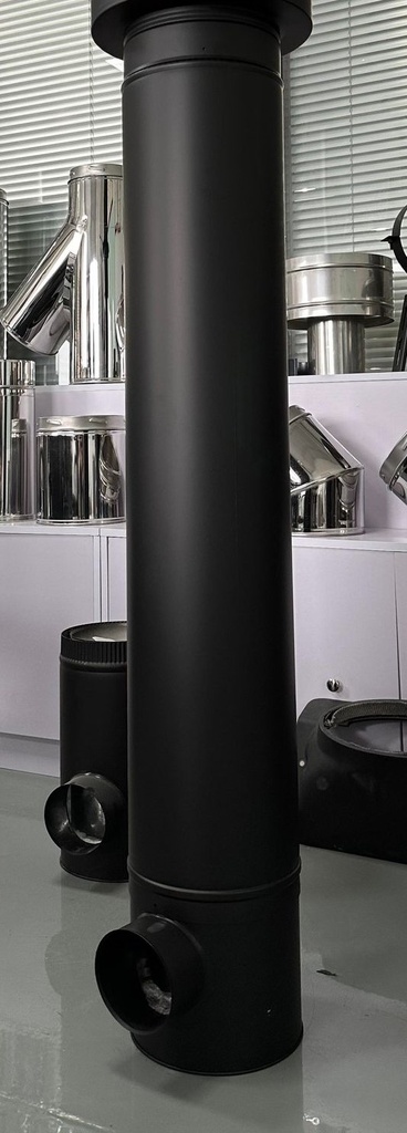 AIR FLUE 6" STOVE PIPE T SECTION LRG ADJUSTABLE 1MTR MALE