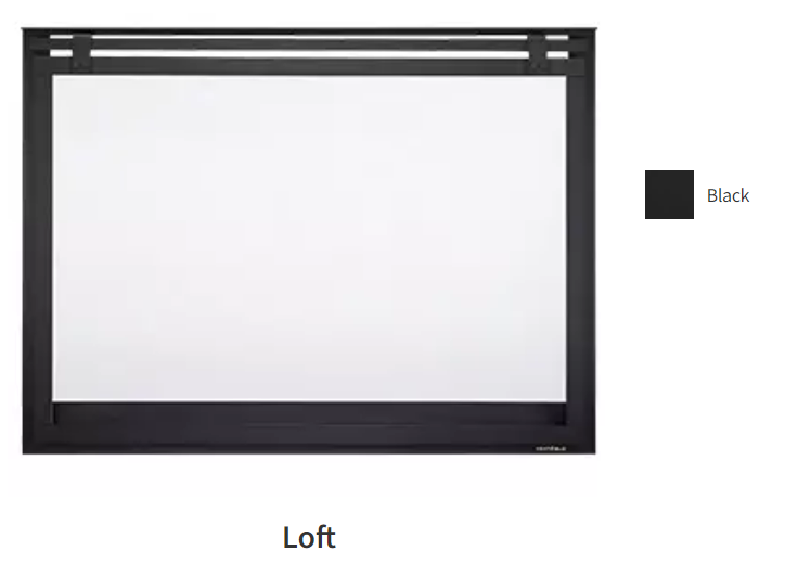 6KX LOFT BARN DOOR OVERLAP FRONT WITH CLEARVUE MESH - BLACK