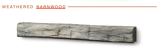 NON COMBUSTIBLE MANTEL SHELF - 60" WEATHERED BARNWOOD, WOODGRAIN