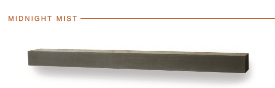 NON COMBUSTIBLE MANTEL SHELF - 60" MIDNIGHT MIST, POLISHED