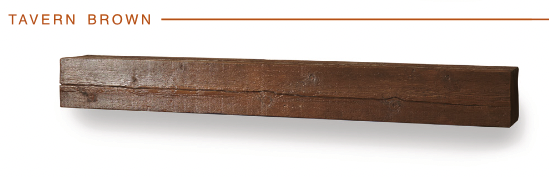 NON COMBUSTIBLE MANTEL SHELF - 60" TAVERN BROWN