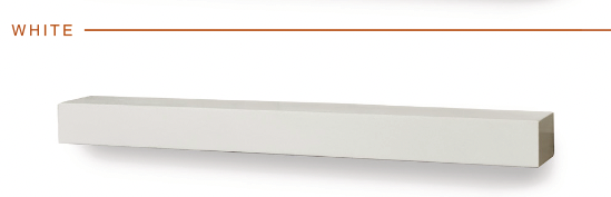 NON COMBUSTIBLE MANTEL SHELF - 60" WHITE, POLISHED