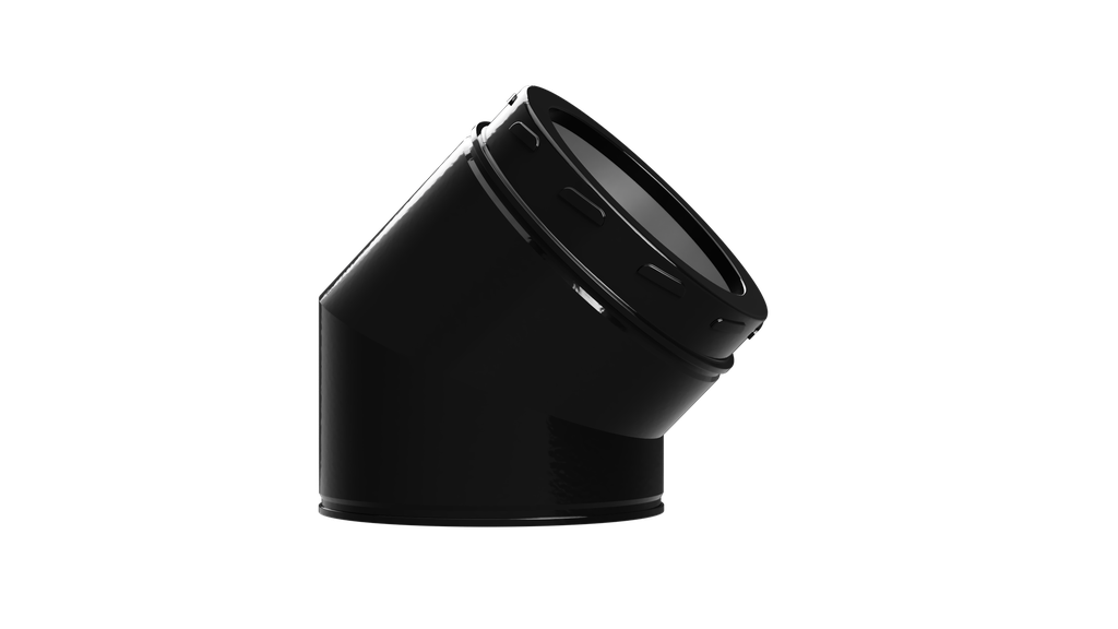 INSULATED FLUE 25MM 45 DEGREE ELBOW