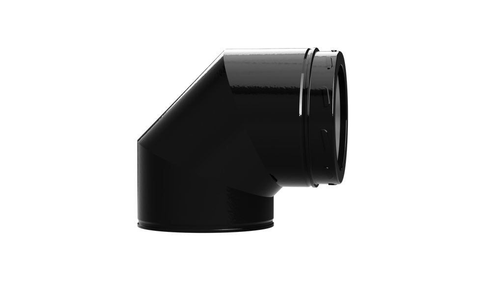 INSULATED FLUE 25MM 90 DEGREE ELBOW