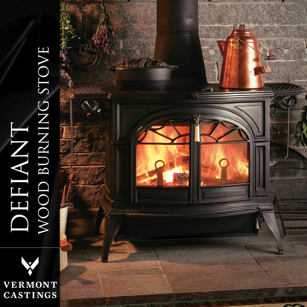 DEFIANT CAST STOVE BLACK - CLASSIC DOORS
