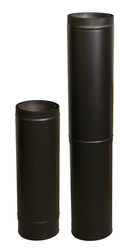 [VF-3-60-105] AIR FLUE 6" STOVE PIPE 620-1080MM ADJUSTABLE (2 PIECES)