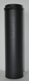 [IN-TW-80-1000-BK] PELLET FLUE- 1000MM STRAIGHT PIPE w LOCKING BAND- BLACK