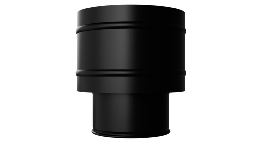 [IN-TW-80-RC01-BK] PELLET FLUE- RAIN VERTICAL COWL- BLACK